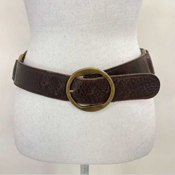 DKNY Vintage Leather Harness Belt Small Brown - Picture 5 of 16